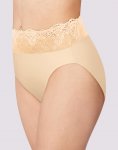 Bali Passion for Comfort&reg; Hi-Cut Panty Soft Taupe Lace Sale Online