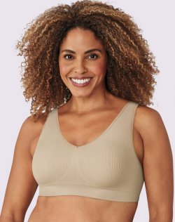 Bali One Smooth U Smooth Support Bralette Almond Rib Sale Online Bali One Smooth U Smooth Support Bralette Almond Rib Sale Online