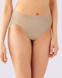 Bali Comfort Revolution&reg; Microfiber Hi-Cut Panty, 3-Pack Nude/Light Beige/Nude w/White Dot Sale Online