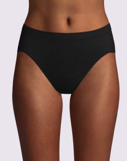 Bali Comfort Revolution&reg; Microfiber Hi-Cut Panty, 3-Pack Black/Black/Black Sale Online