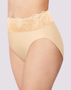 Bali Passion for Comfort&reg; Hi-Cut Panty Soft Taupe Lace Sale Online