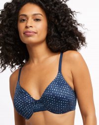 Bali One Smooth U Smoothing & Concealing Underwire Bra Regal Navy Dot Print Sale Online Bali One Smooth U Smoothing & Concealing Underwire Bra Regal Navy Dot Print Sale Online