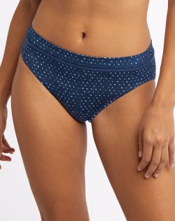 Bali One Smooth U Modern Microfiber Hi-Leg Panty Regal Navy Dot Print Sale Online Bali One Smooth U Modern Microfiber Hi-Leg Panty Regal Navy Dot Print Sale Online