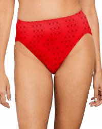 Bali Comfort Revolution&reg; Hi Cut Brief Red Stone Dot Sale Online