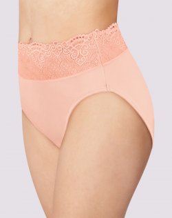 Bali Passion for Comfort&reg; Hi-Cut Panty Sheer Pale Pink Sale Online